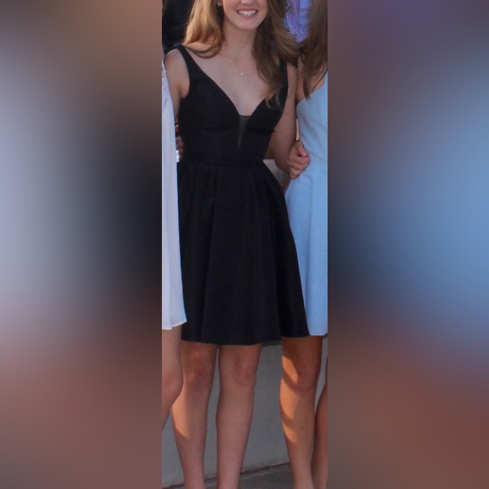 Sherri Hill Black Mini Dress - Picture 10 of 12